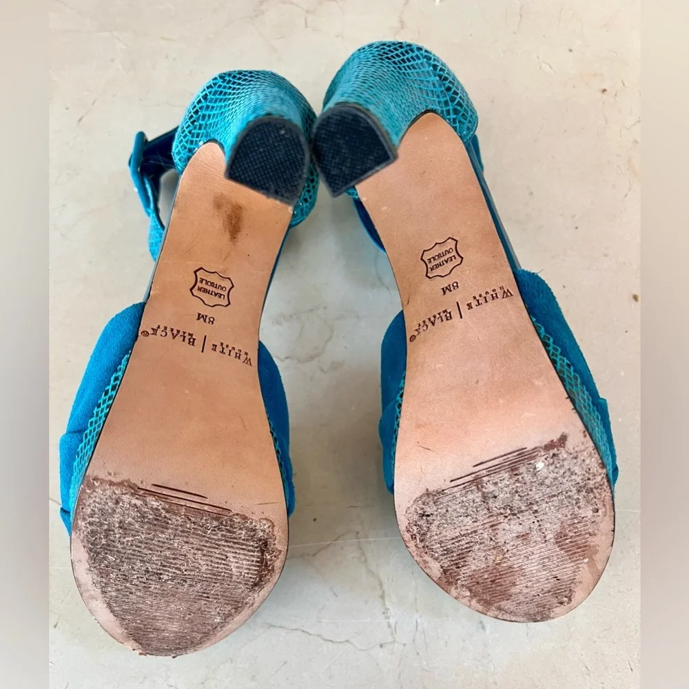 White House Black Market Teal Heels